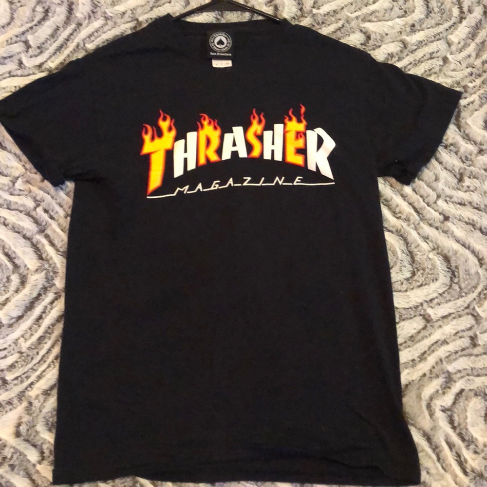 Thrasher Mag Flame Black T- Shirt